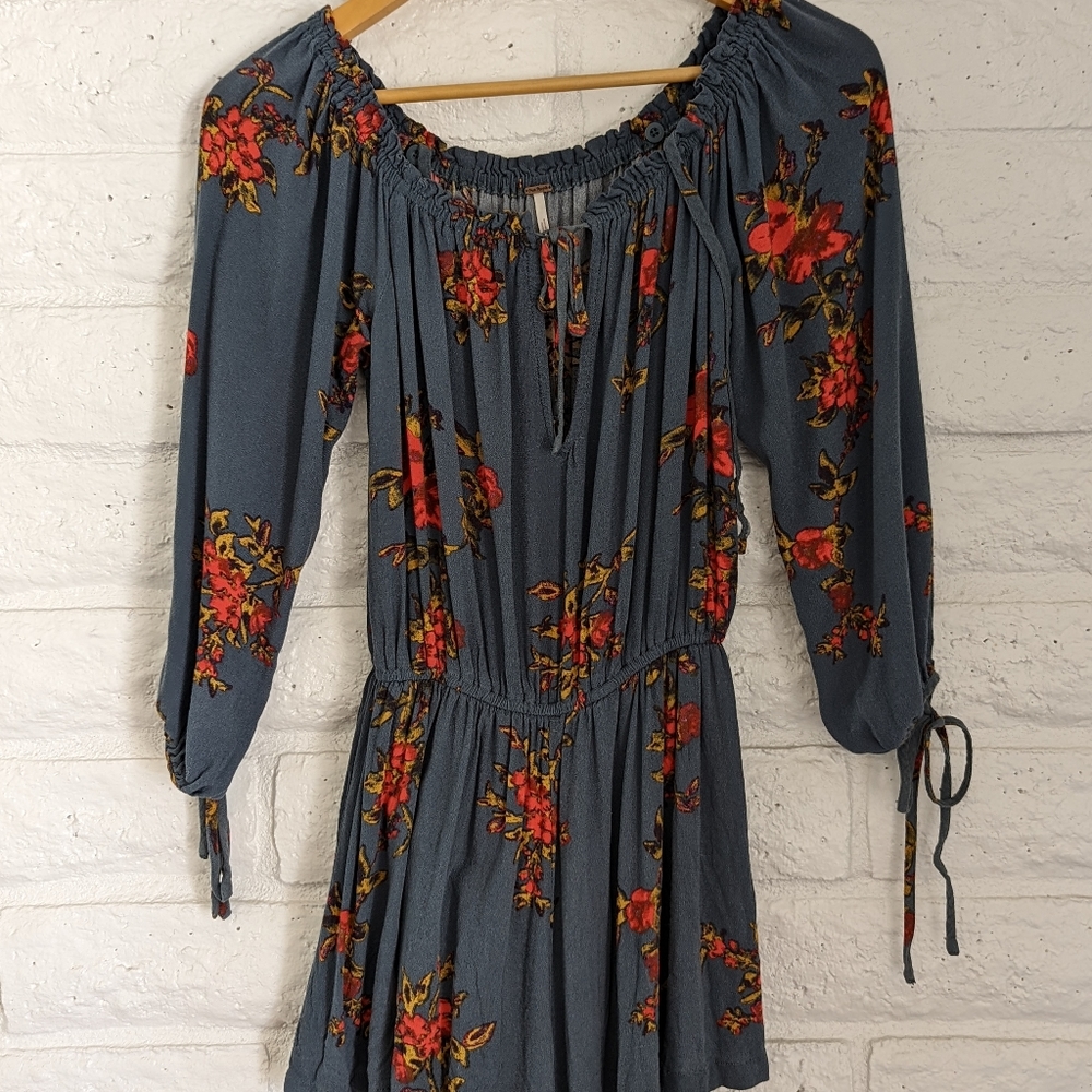 Free People romper long sleeve